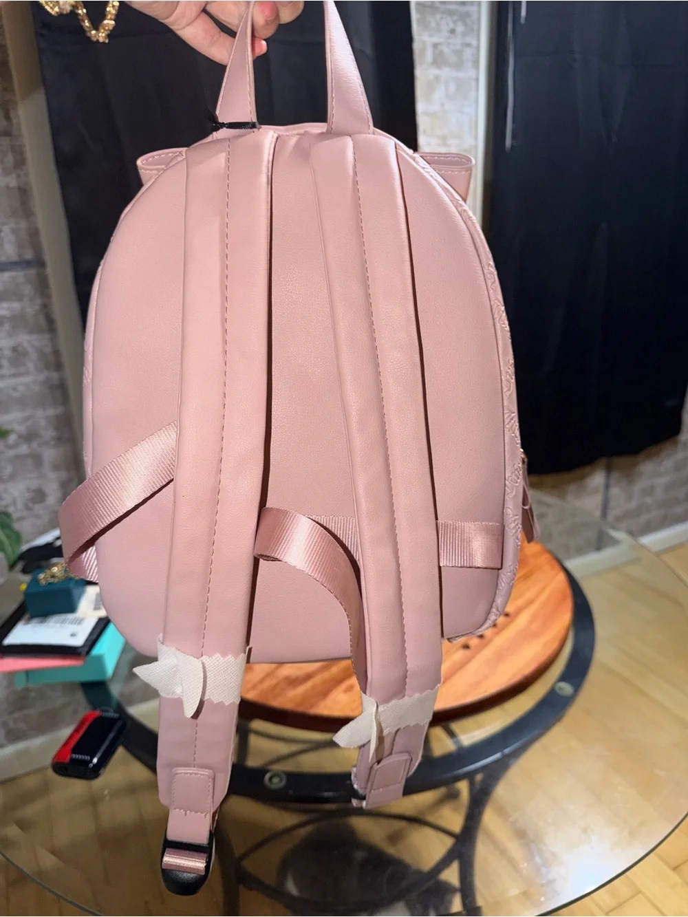 Juicy Couture dusty blush Bow Mini Backpack